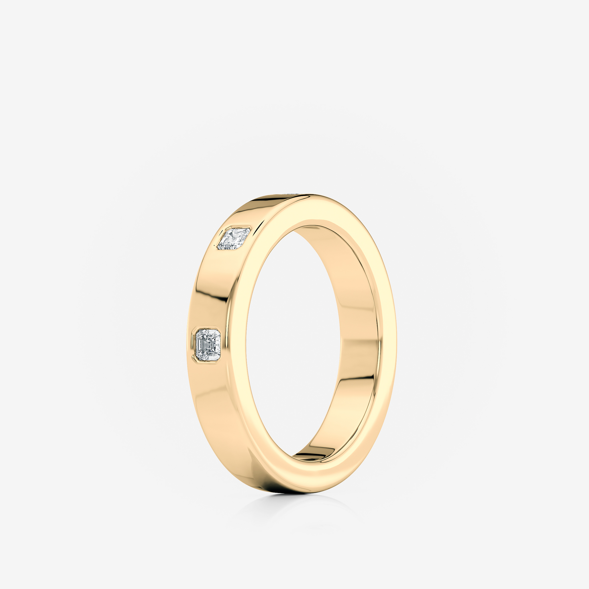 3.60mm Asscher Wedding Band | Lab Diamond | South Africa