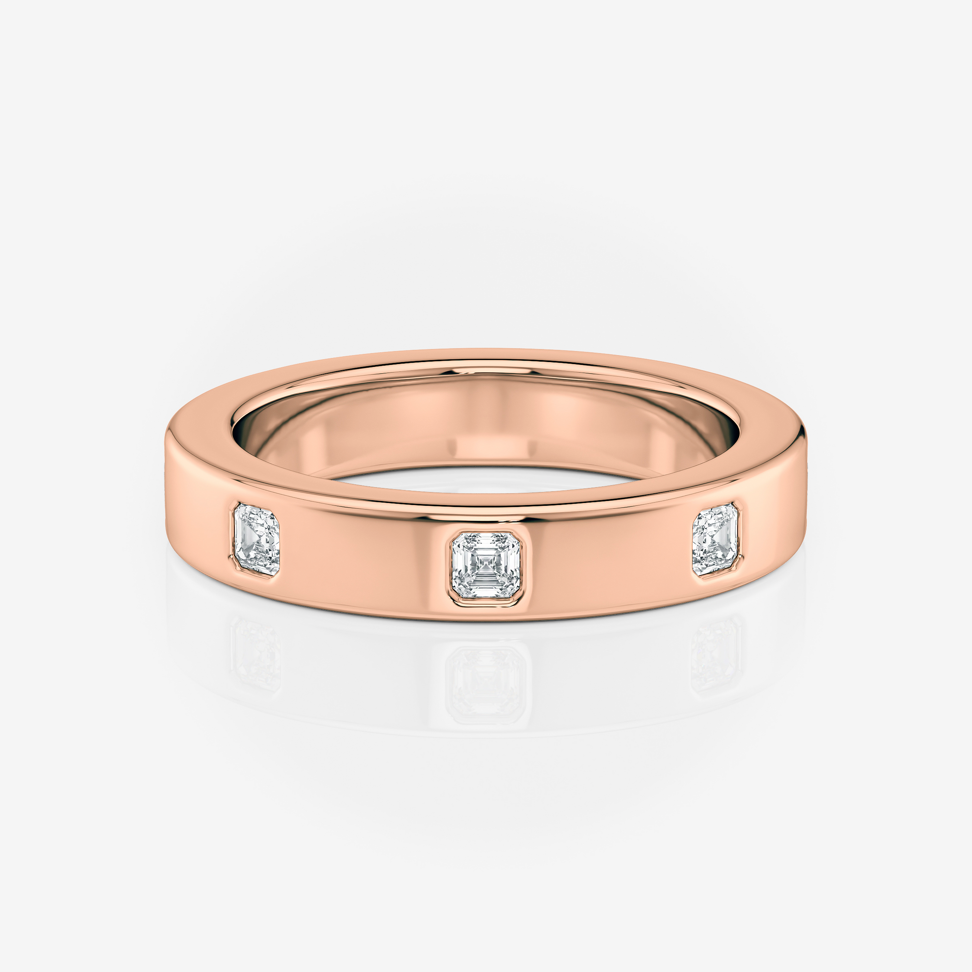 3.60mm Asscher Wedding Band | Lab Diamond | South Africa