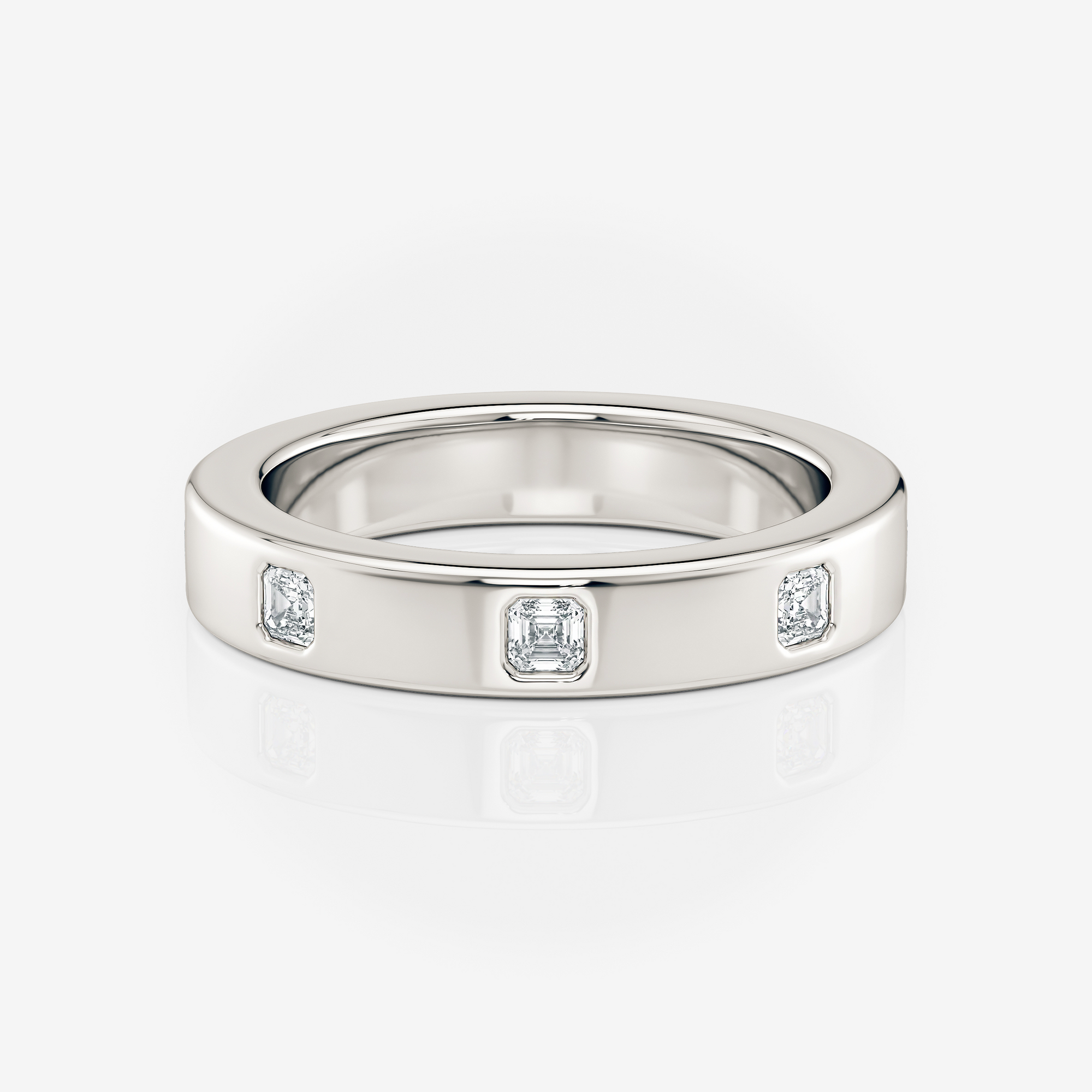 3.60mm Asscher Wedding Band | Lab Diamond | South Africa