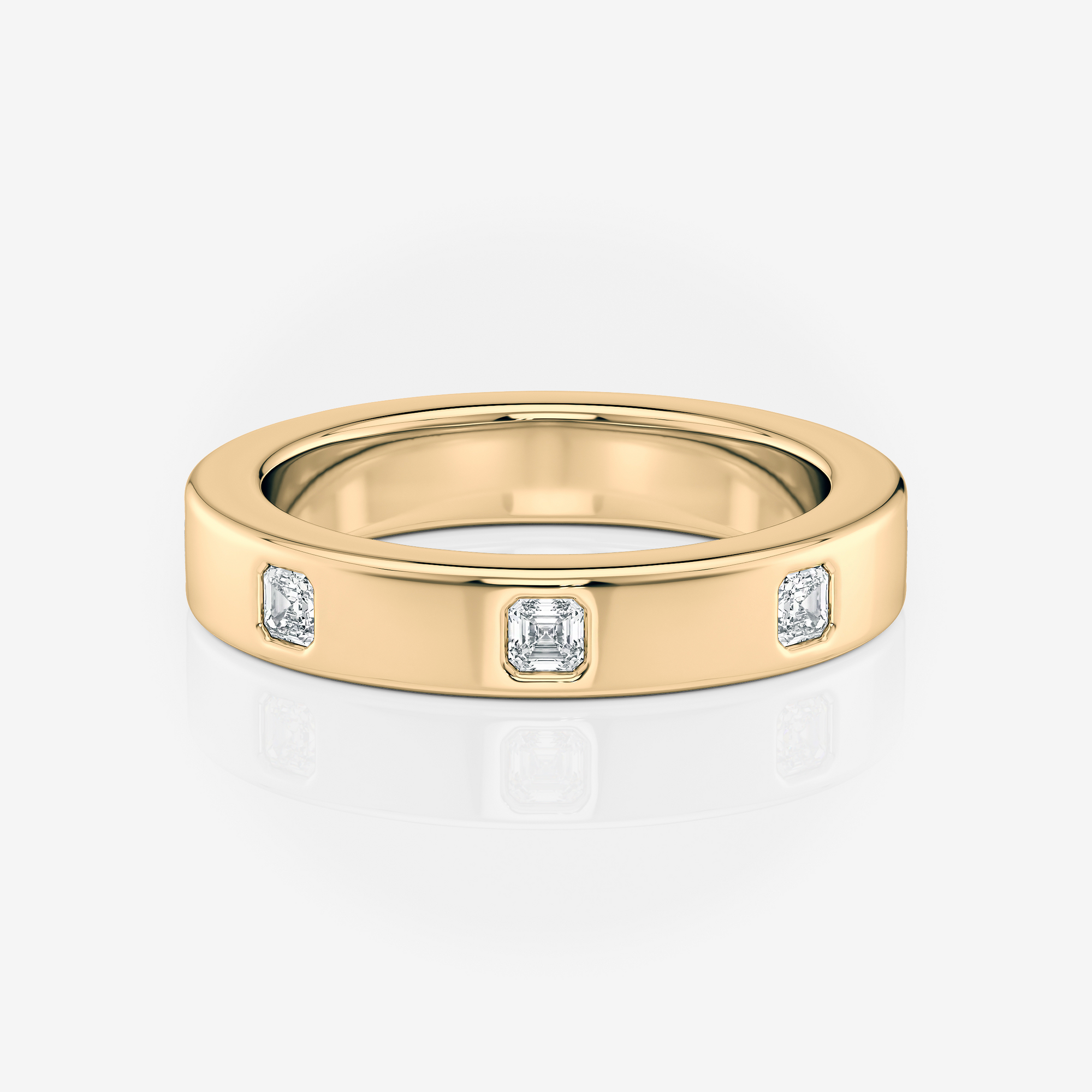 3.60mm Asscher Wedding Band | Lab Diamond | South Africa