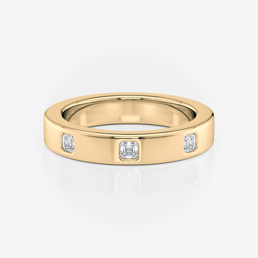 3.60mm Asscher Wedding Band | Lab Diamond | South Africa