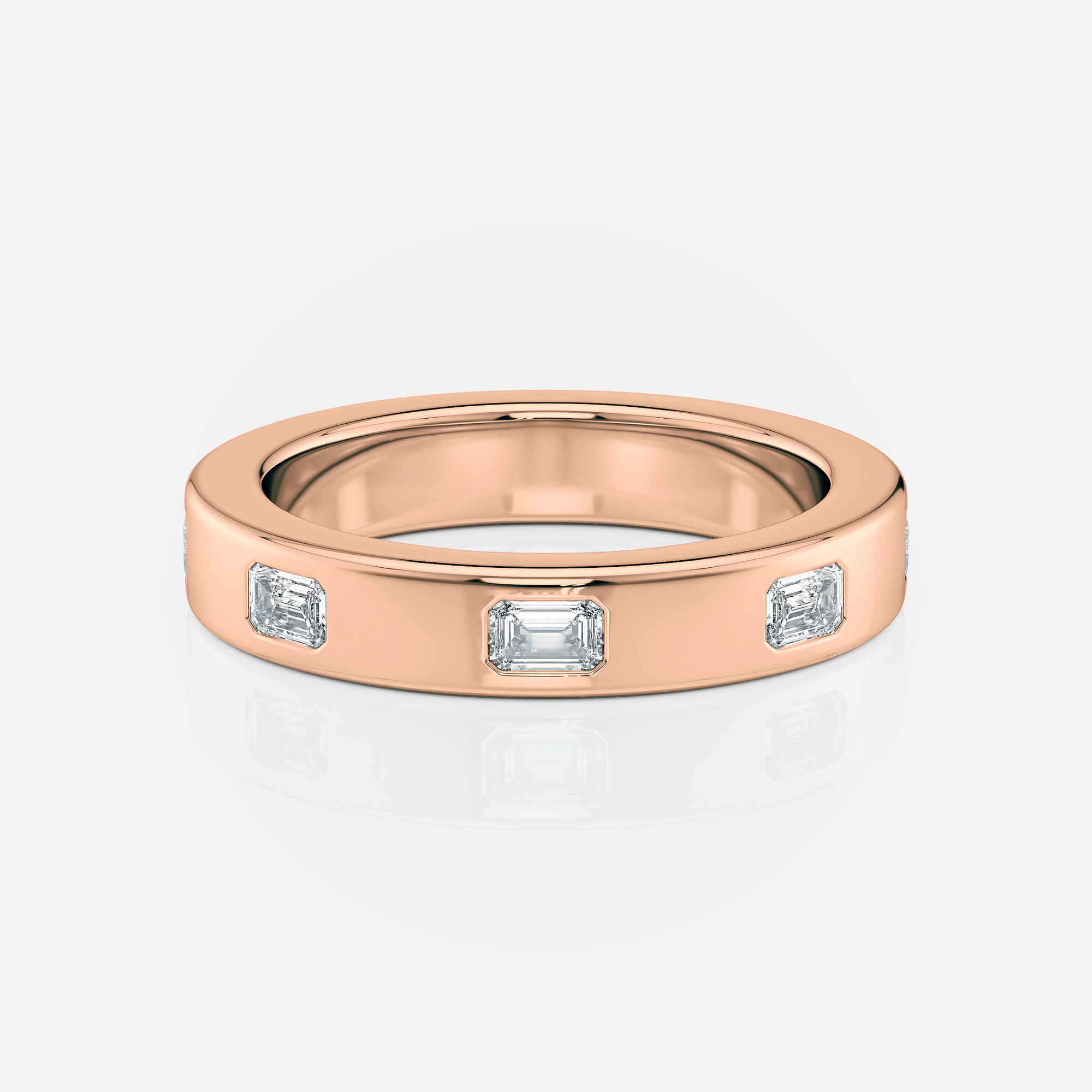 3.60mm Emerald Wedding Band | Lab Diamond | South Africa