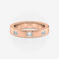 3.60mm Emerald Wedding Band | Lab Diamond | South Africa