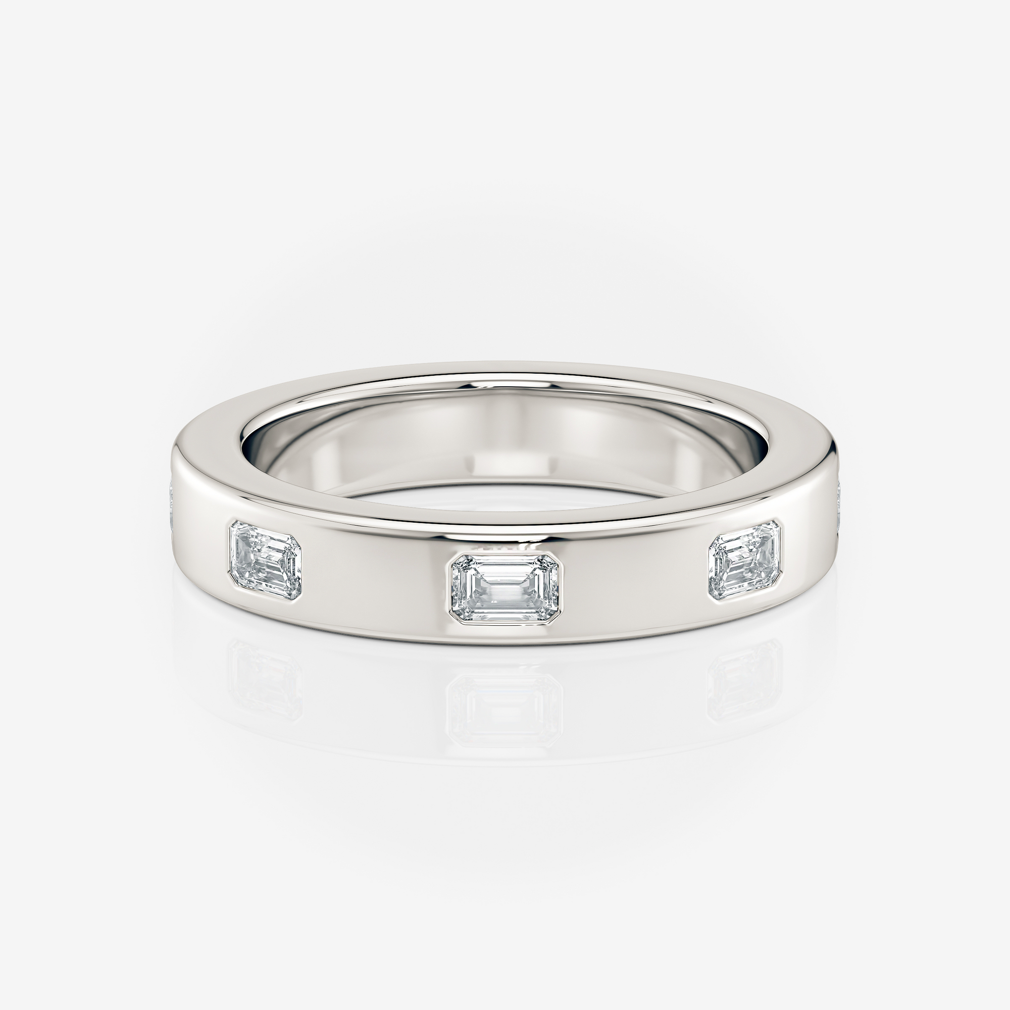 3.60mm Emerald Wedding Band | Lab Diamond | South Africa