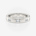 3.60mm Emerald Wedding Band | Lab Diamond | South Africa