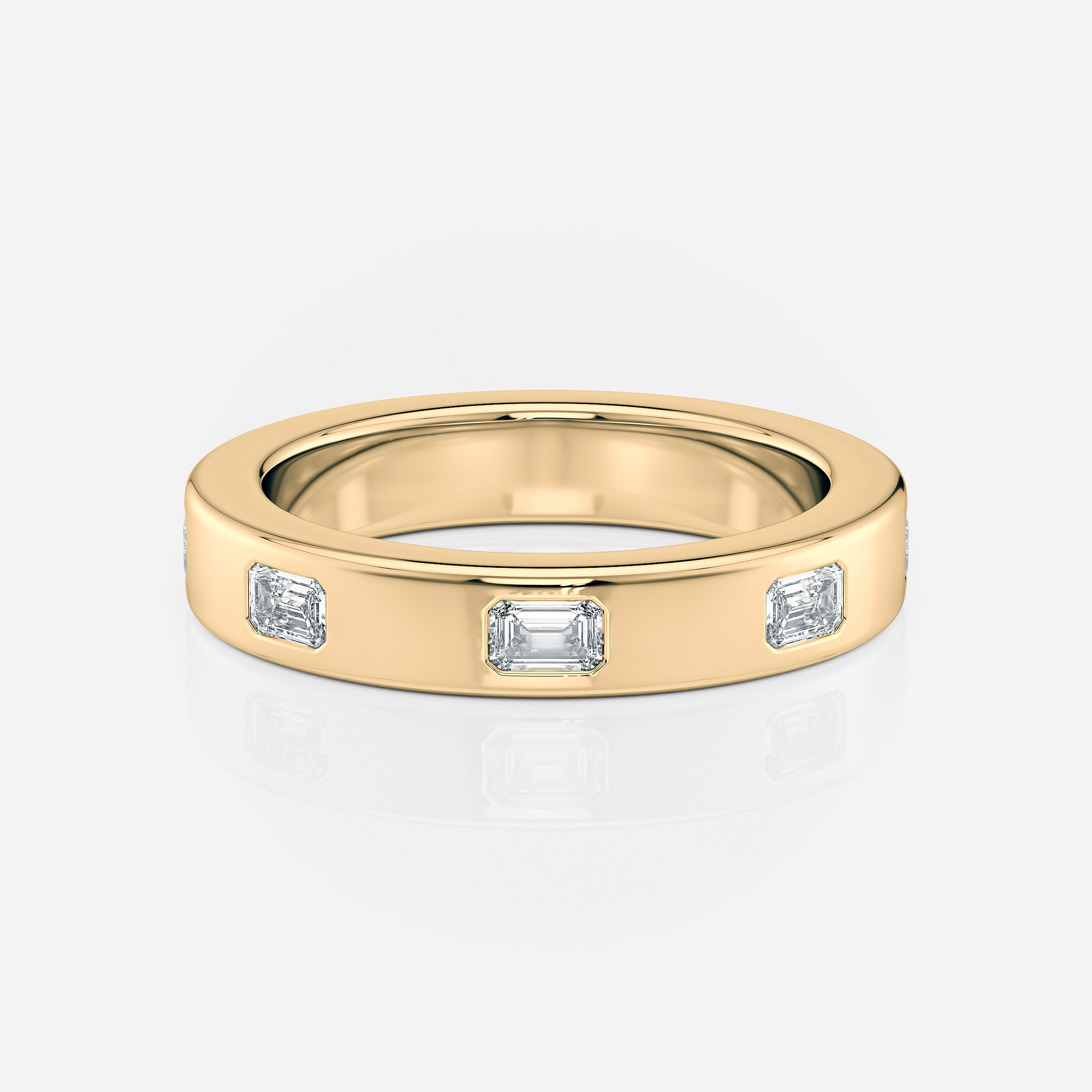 3.60mm Emerald Wedding Band | Lab Diamond | South Africa