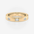 3.60mm Emerald Wedding Band | Lab Diamond | South Africa
