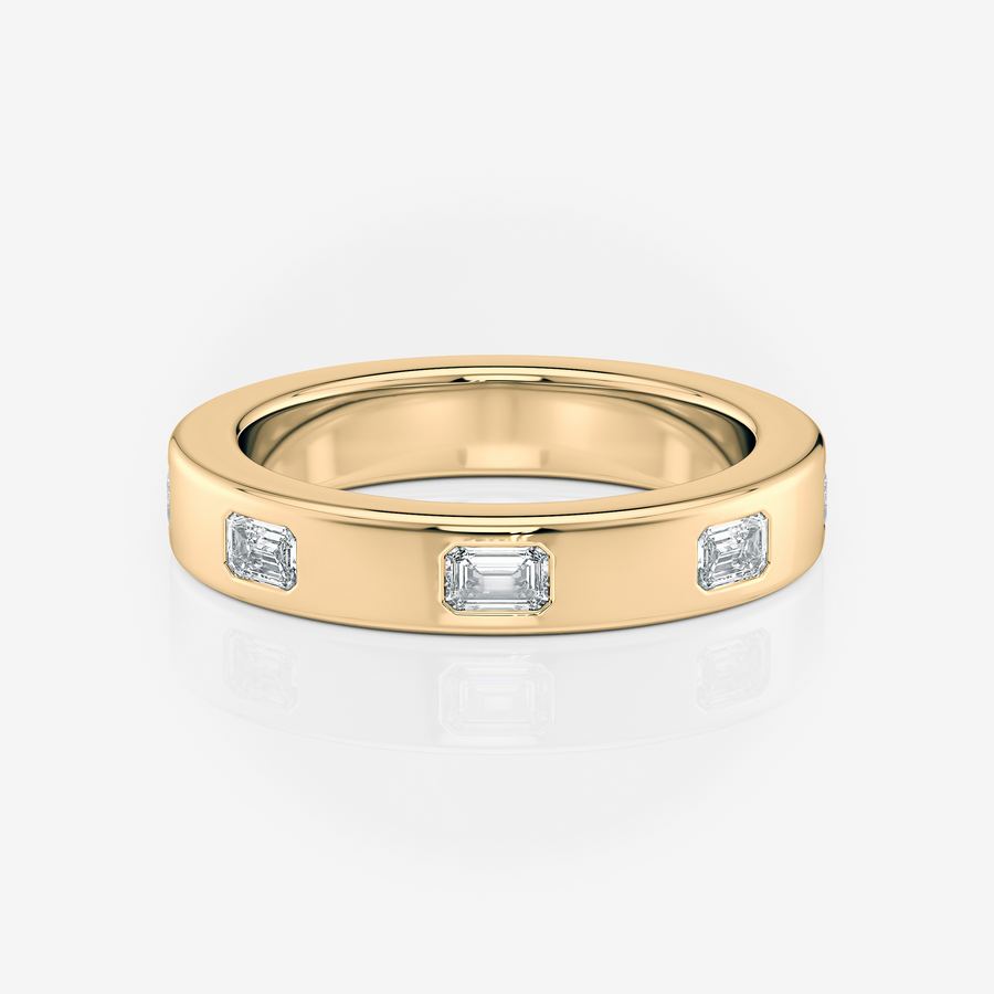 3.60mm Emerald Wedding Band | Lab Diamond | South Africa