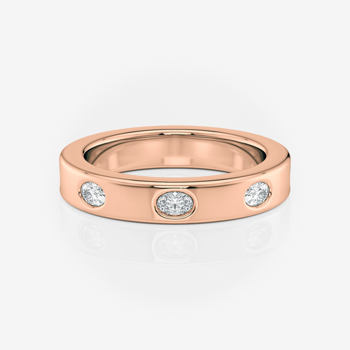 3.60mm Oval Wedding Band | Lab Diamond Wedding Rings