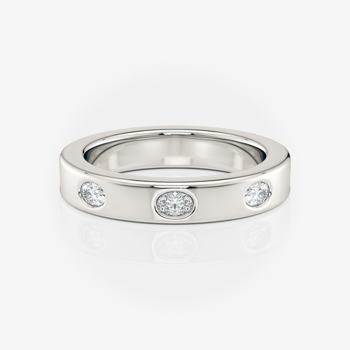 3.60mm Oval Wedding Band Moissanite white gold South Africa