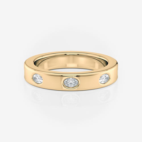 3.60mm Oval Wedding Band Moissanite yellow gold South Africa