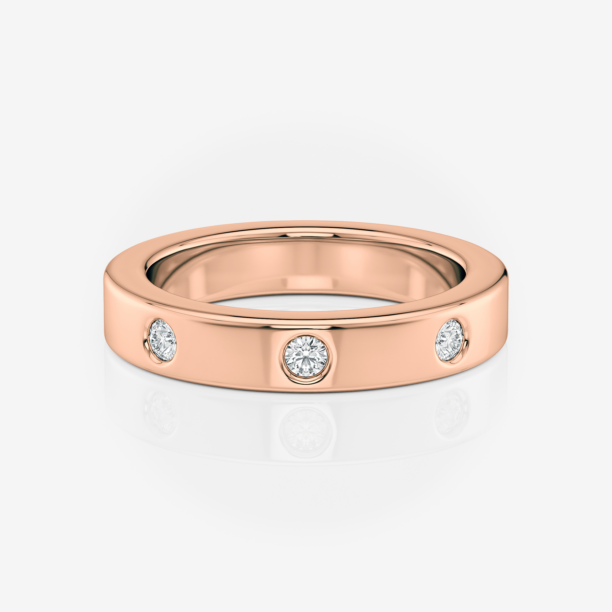 3.60mm Round Wedding Band | Lab Diamond Wedding Rings