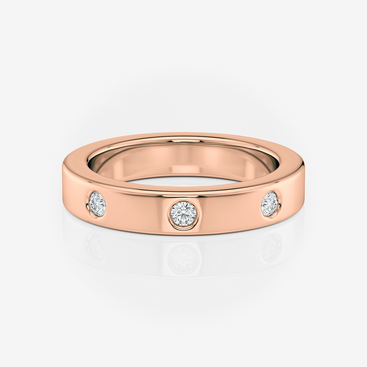 3.60mm Round Wedding Band Moissanite rose gold South Africa