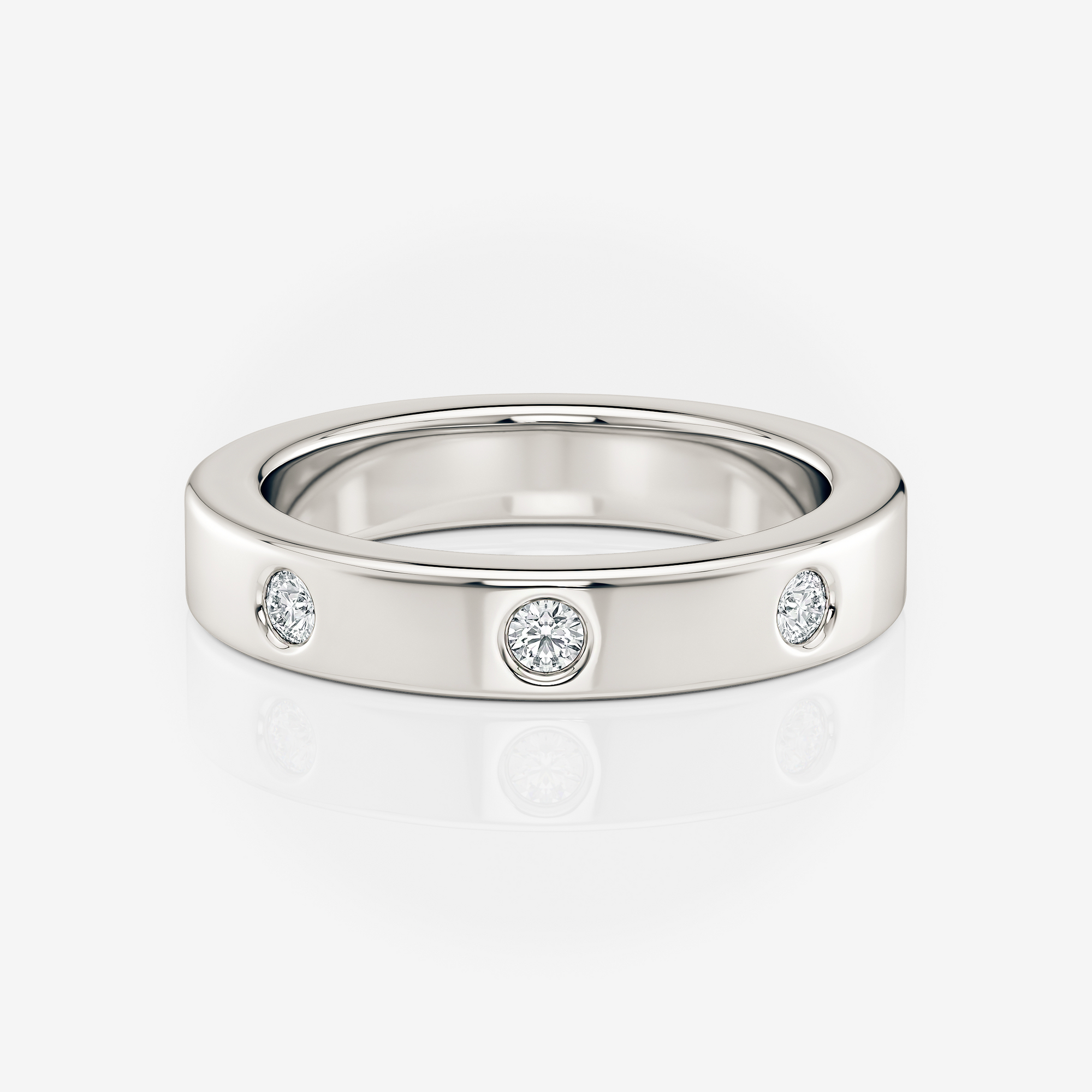 3.60mm Round Wedding Band | Lab Diamond Wedding Rings