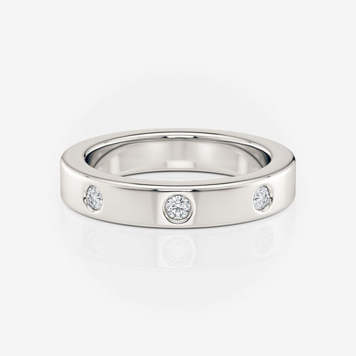 3.60mm Round Wedding Band Moissanite white gold South Africa