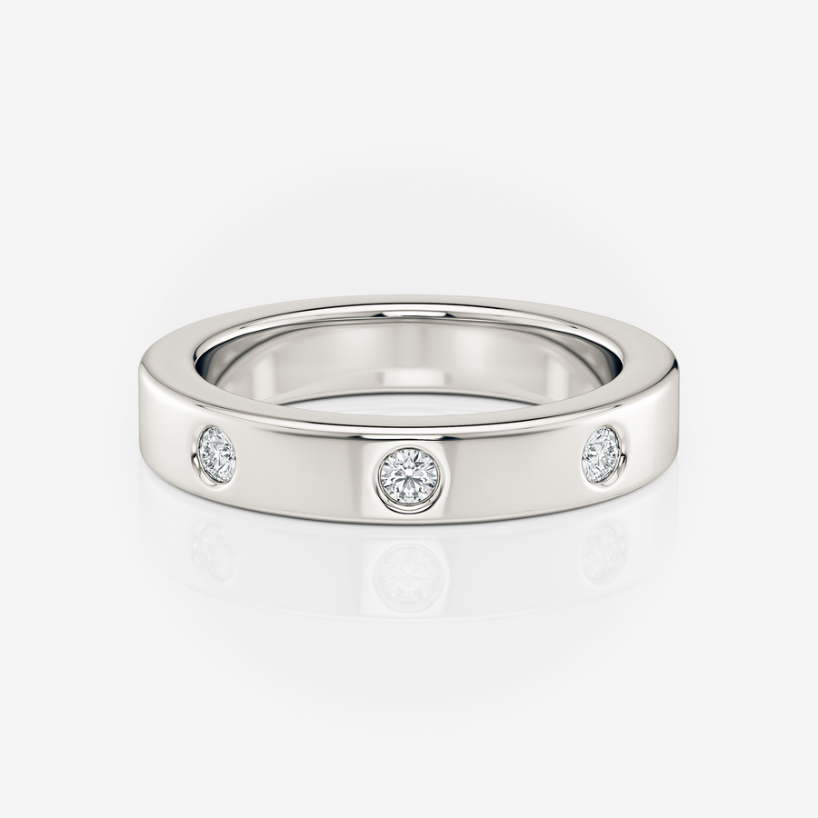 3.60mm Round Wedding Band | Lab Diamond Wedding Rings