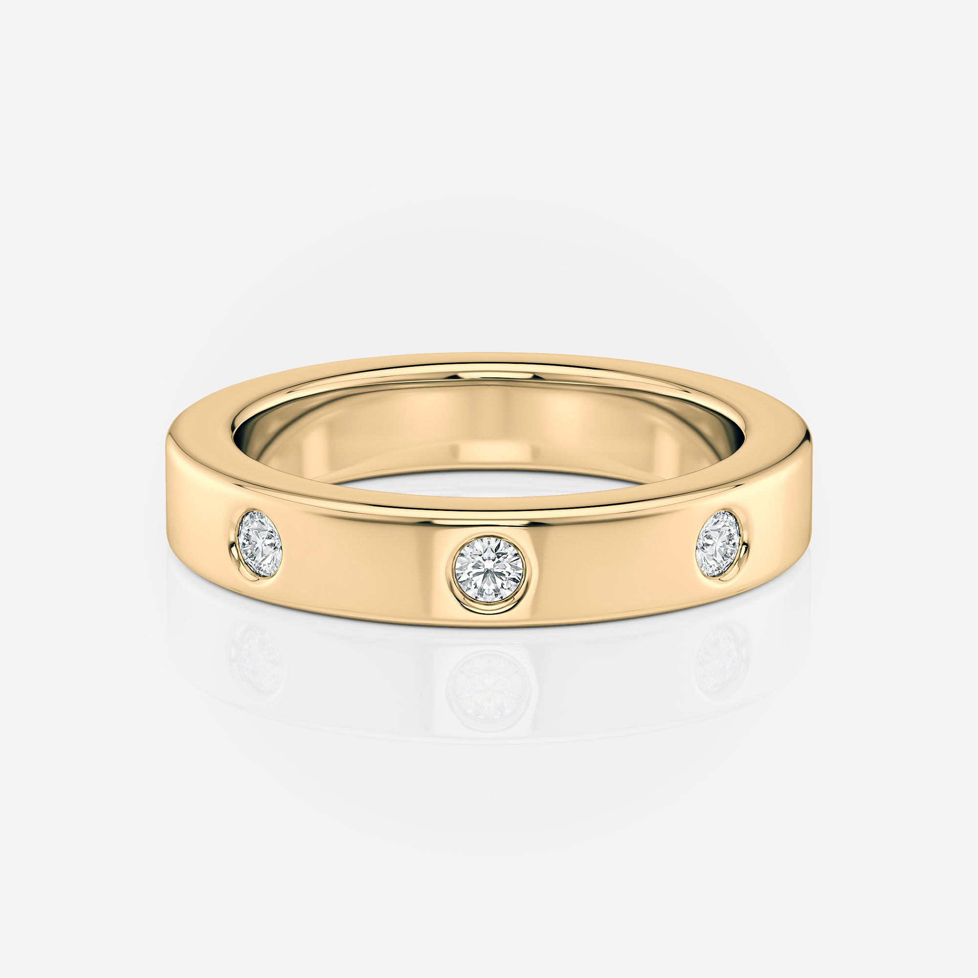 3.60mm Round Wedding Band | Lab Diamond Wedding Rings