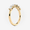 5 Stone East West Oval Wedding Ring | Lab Diamond Wedding Rings