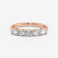5 Stone East West Oval Wedding Ring | Lab Diamond Wedding Rings
