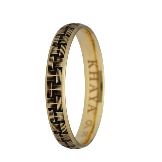 9k Solid Gold African Ring (4mm)