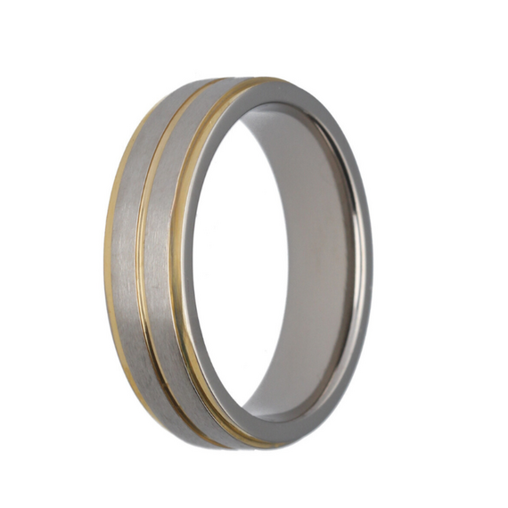 9k Gold Plated Titanium Band