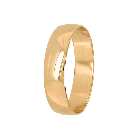 9k Light Gold Comfort Fit Wedding Band (5mm)