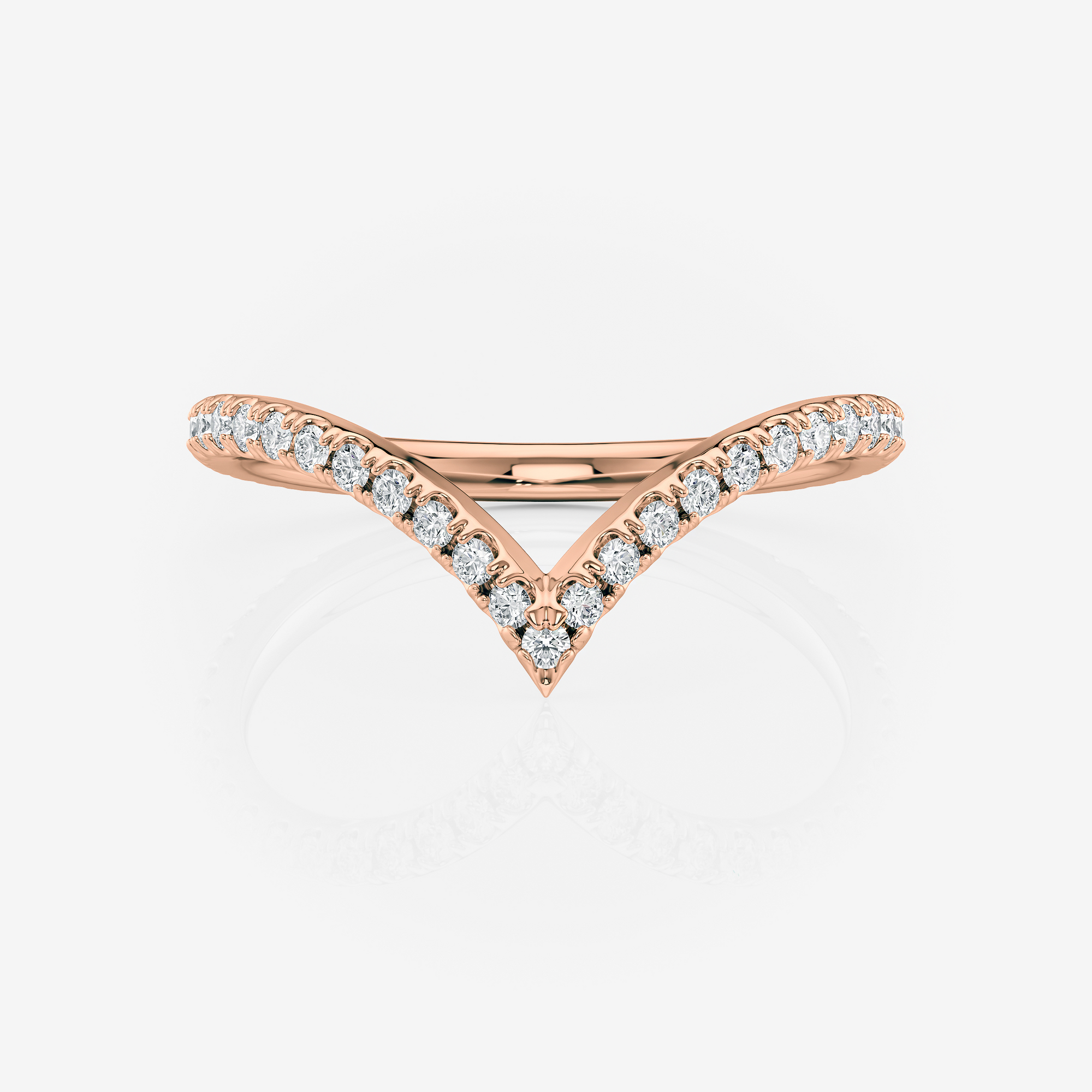 Wishbone Wedding Ring | Lab Diamond Wedding Rings