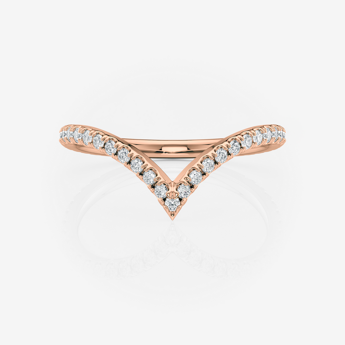 Adalyn Wishbone Wedding Ring Moissanite rose gold South Africa