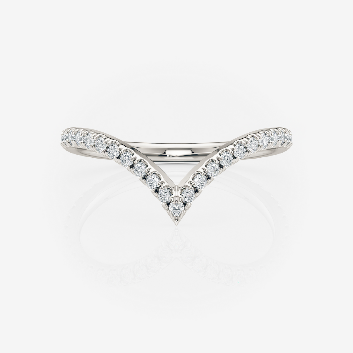 Adalyn Wishbone Wedding Ring Moissanite white gold South Africa