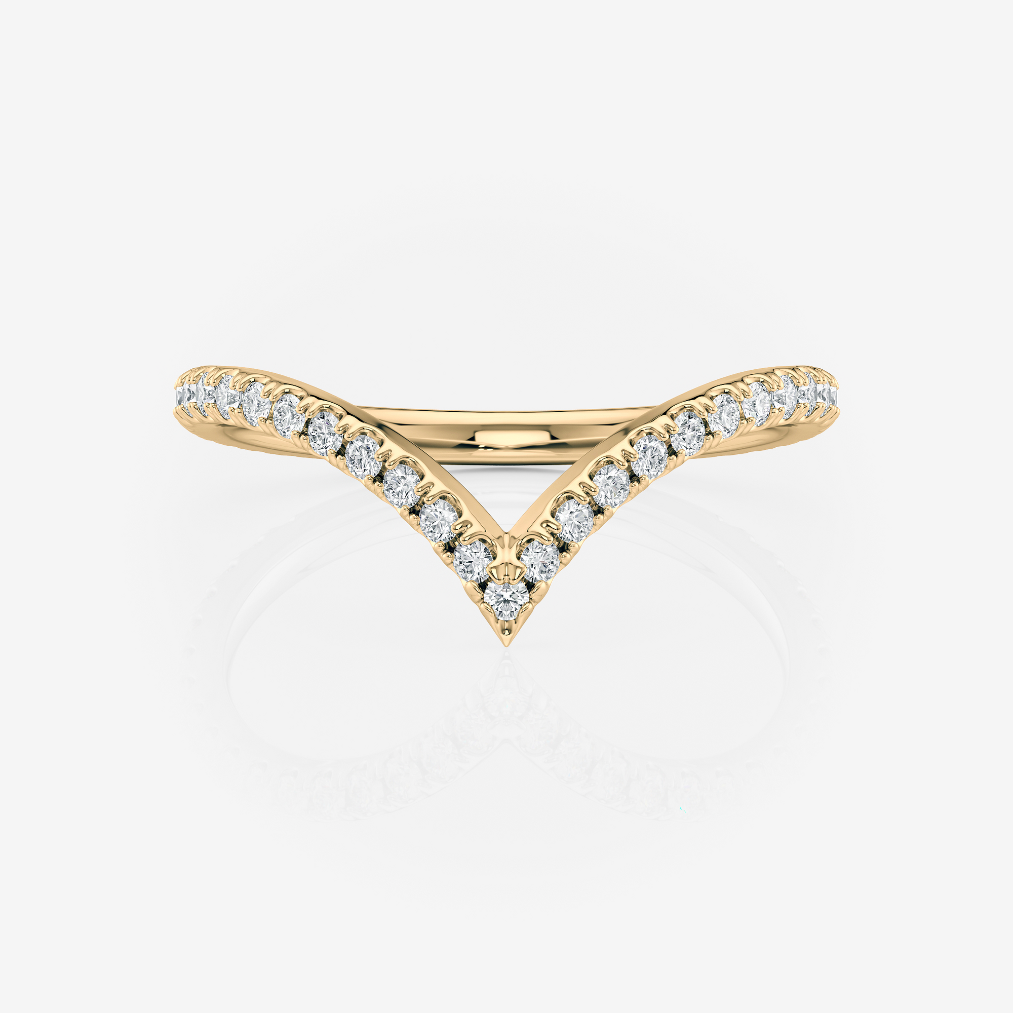 Wishbone Wedding Ring | Lab Diamond Wedding Rings