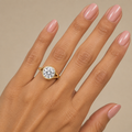 Round Split Bezel Solitaire Moissanite Engagement Ring