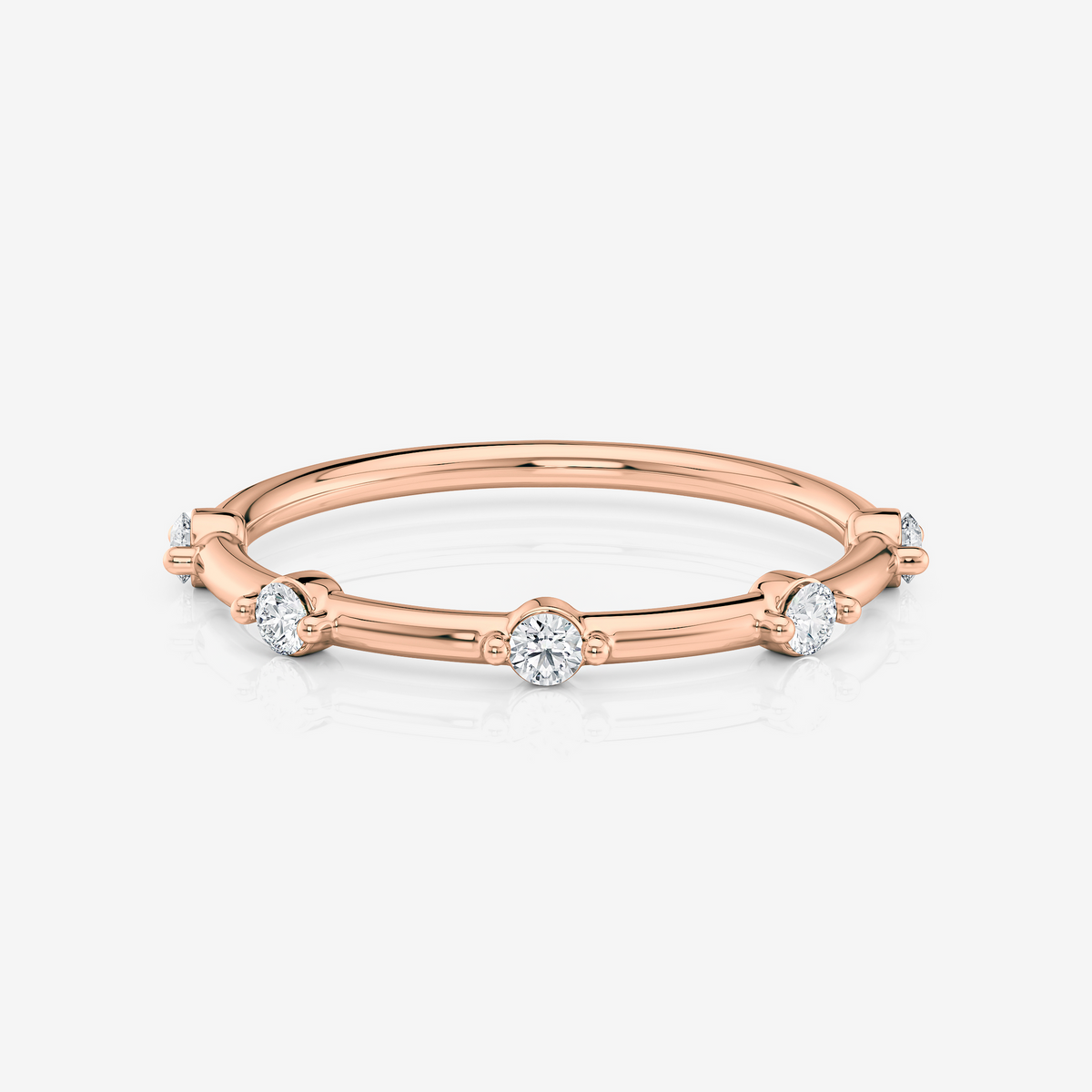 Andi Spaced Wedding Band Moissanite rose gold South Africa