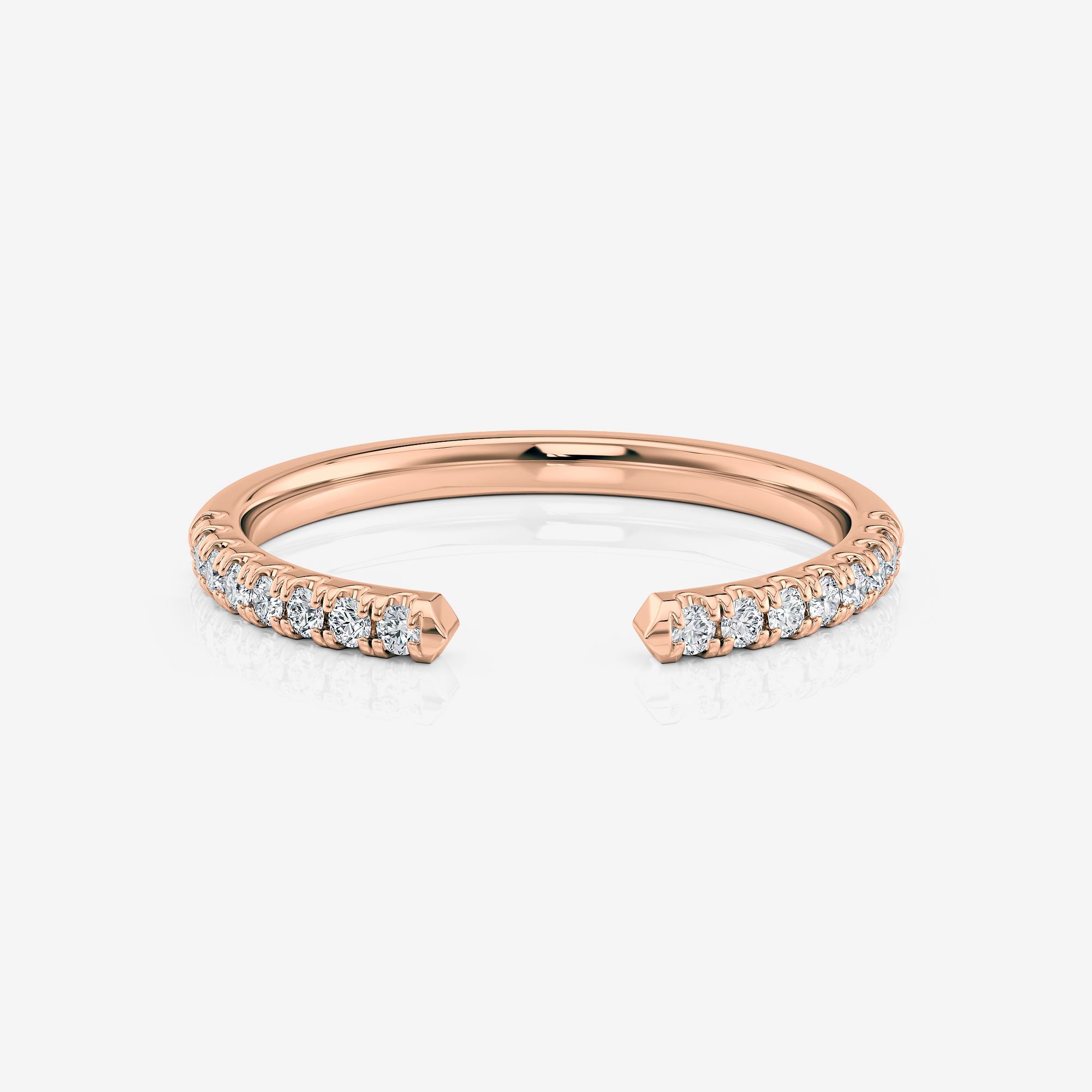 Brooklyn Open Profile Wedding Ring | Lab Diamond Wedding Rings