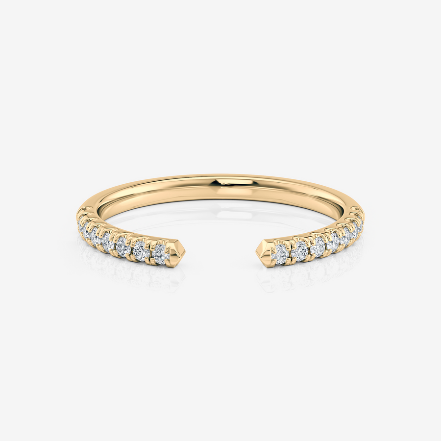 Brooklyn Open Profile Wedding Ring | Lab Diamond Wedding Rings