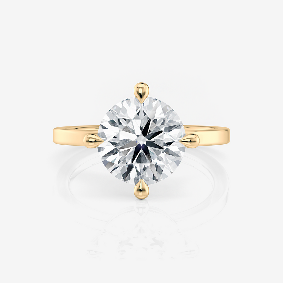 Sofia East West Round Solitaire Lab Diamond Engagement Ring