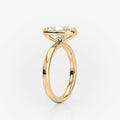 Elongated Cushion Bezel Solitaire Moissanite Engagement Ring side view South Africa