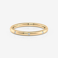 Moissanite Inlay Wedding Band | Moissanite Wedding Rings
