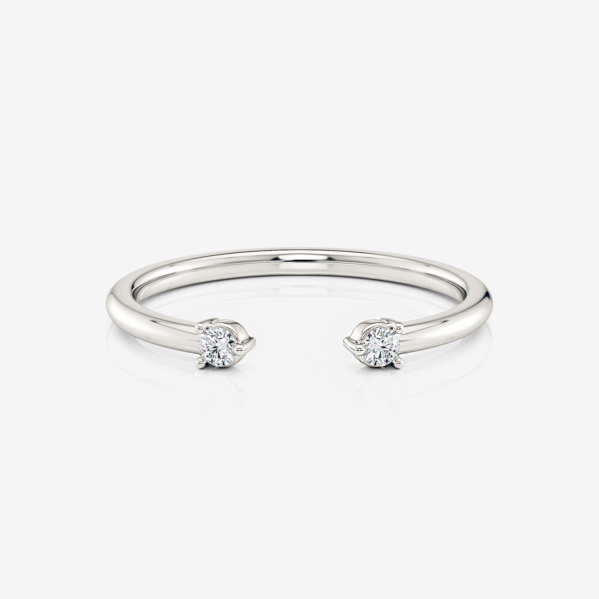 Open Wedding Band | Lab Diamond