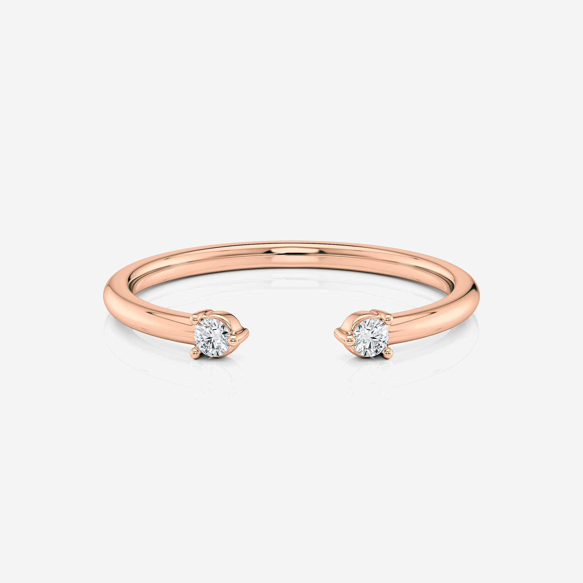 Open Wedding Band | Lab Diamond