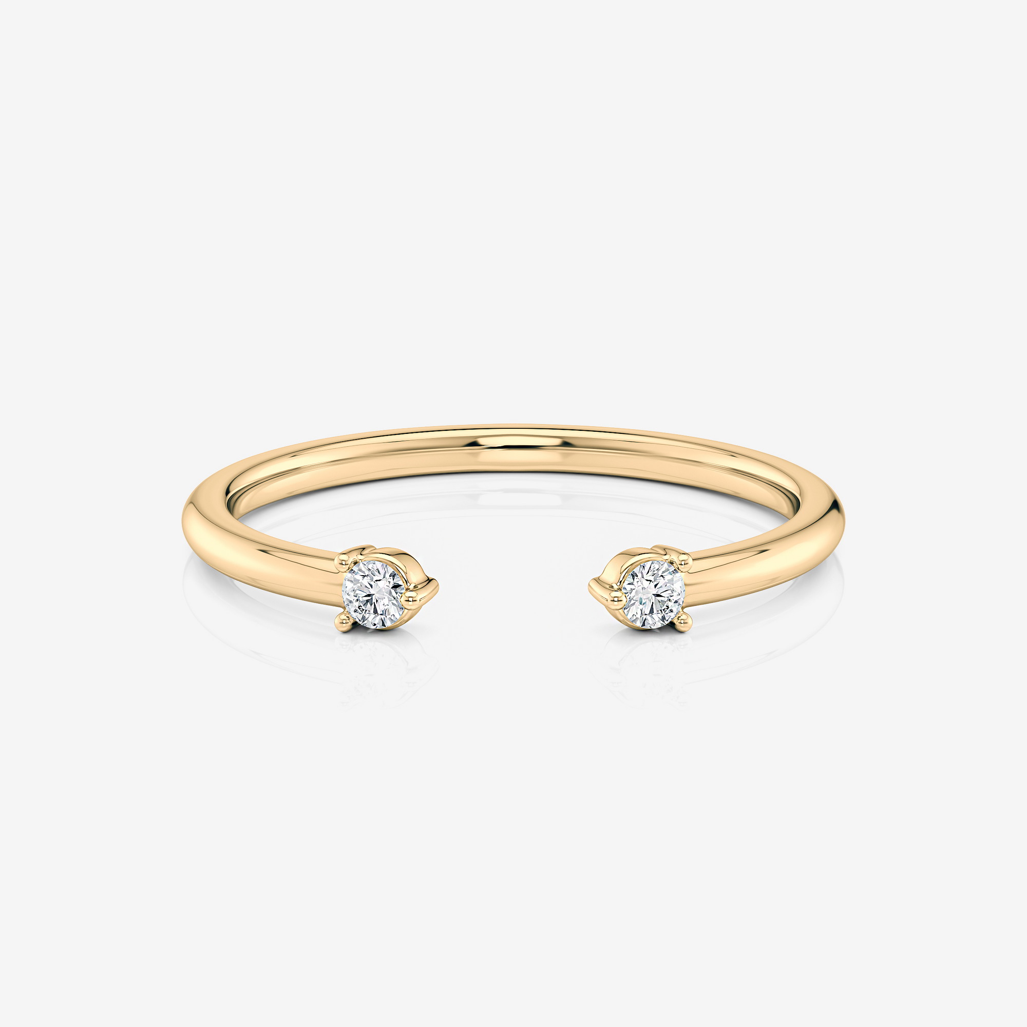 Open Wedding Band | Lab Diamond
