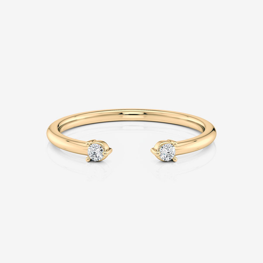 Open Wedding Band | Lab Diamond