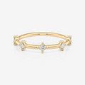 Moissanite Spotted Wedding Band | Moissanite Wedding Rings