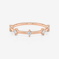 Moissanite Spotted Wedding Band | Moissanite Wedding Rings