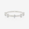 Moissanite Spotted Wedding Band | Moissanite Wedding Rings