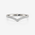 Pave Chevron Wedding Ring | Lab Diamond