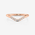 Curved Diamond Band | Moissanite Wedding Rings
