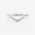 Curved Diamond Band | Moissanite Wedding Rings