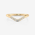 Curved Diamond Band | Moissanite Wedding Rings