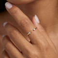 Open Wedding Band | Lab Diamond