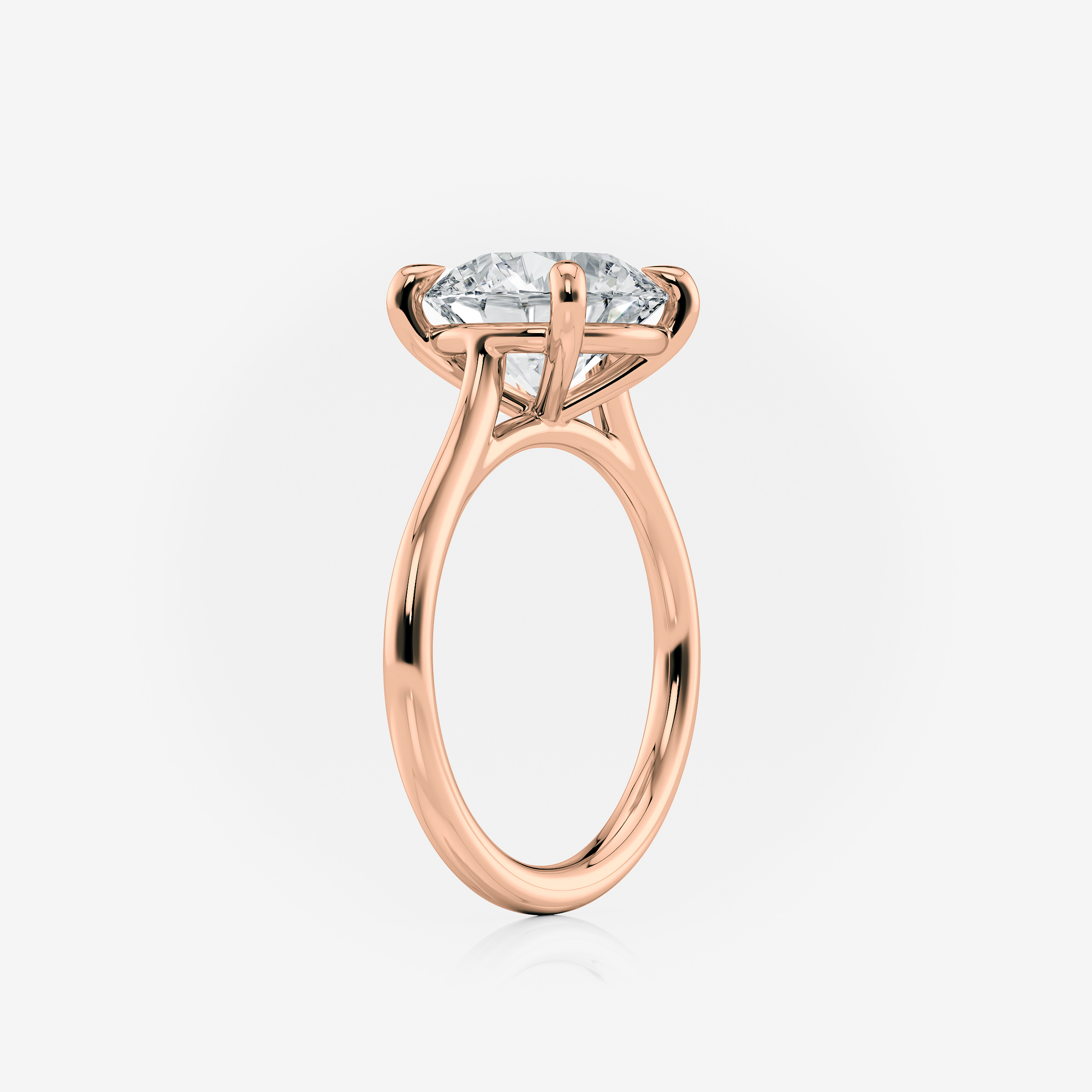 Rose gold Round Cathedral Solitaire Lab Diamond Engagement Ring South Africa